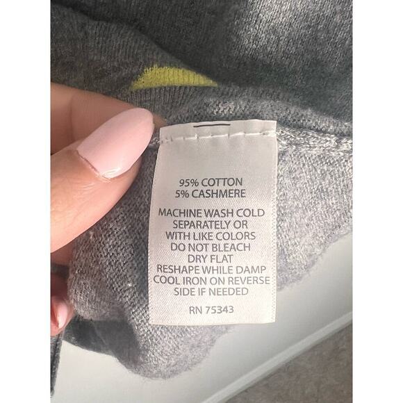 Antoni & Alison Long Sleeve V-Neck Button Front Cardigan Sweater Gray Women's L - Picture 5 of 6